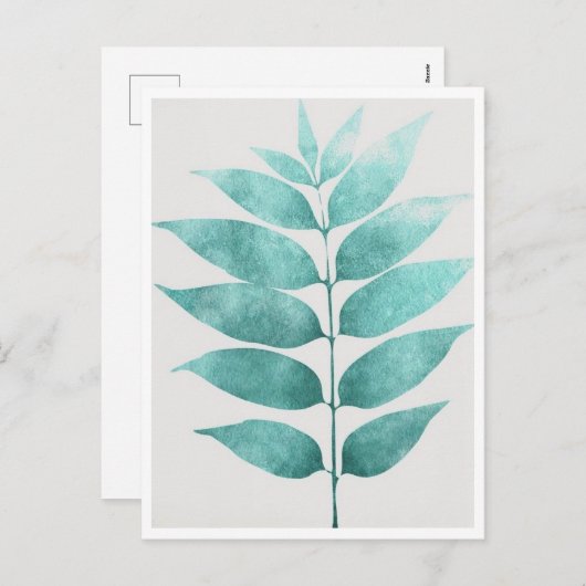 Briefkaart - Green Fern (Voorkant / Achterkant)