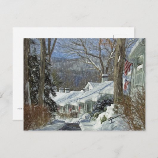 Briefkaart Greenbrier Winter Scene (Voorkant / Achterkant)