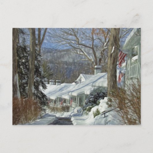 Briefkaart Greenbrier Winter Scene (Voorkant)