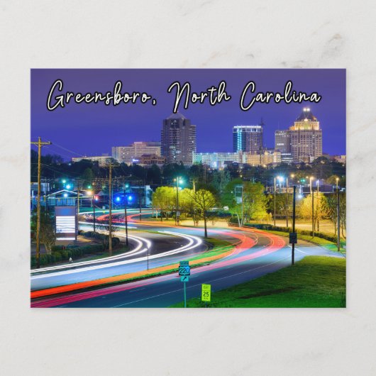 Briefkaart Greensboro North Carolina (Voorkant)