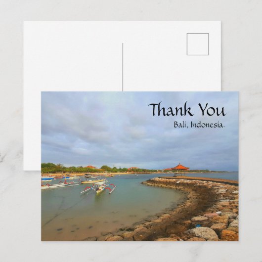 Briefkaart Greeting uit Bali, Indonesië. (Voorkant / Achterkant)