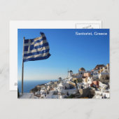 Briefkaart Griekenland met het landschap Santorini (Voorkant / Achterkant)