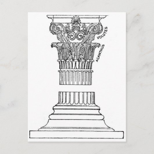 Briefkaart Griekse kolom (Voorkant)