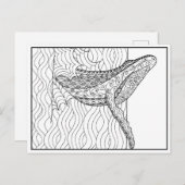 Briefkaart grijze walvis (Voorkant / Achterkant)