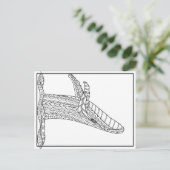 Briefkaart grijze walvis (Staand voorkant)