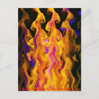 Briefkaart - Grijzende vlam