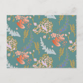 Briefkaart Groen Abstract Schattige Vrolijk Kleurr (Voorkant)