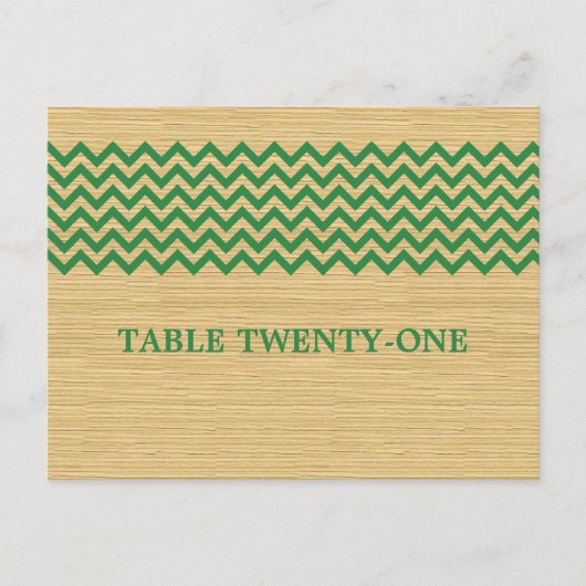 Briefkaart Groen bijtnummer Chevron (Voorkant)