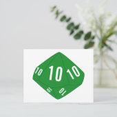 Briefkaart Groen D10-controletabel (Staand voorkant)
