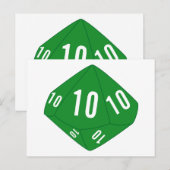 Briefkaart Groen D10-controletabel (Voorkant / Achterkant)