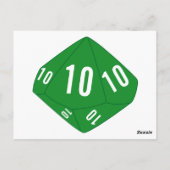 Briefkaart Groen D10-controletabel (Achterkant)