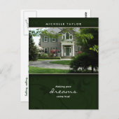 Briefkaart Groen huis van onroerend goed (Voorkant / Achterkant)