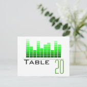 Briefkaart Groen Spectrum Analysator Table Number (Staand voorkant)