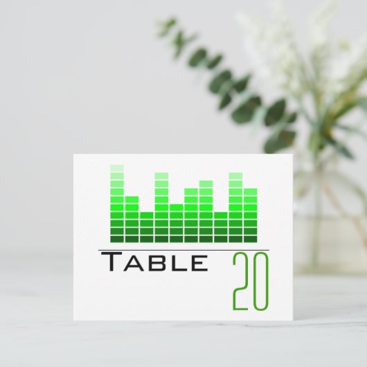 Briefkaart Groen Spectrum Analysator Table Number (Staand voorkant)