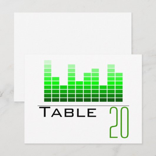 Briefkaart Groen Spectrum Analysator Table Number (Voorkant / Achterkant)