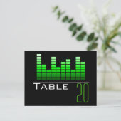 Briefkaart Groen Spectrum Analysator Table Number (Staand voorkant)