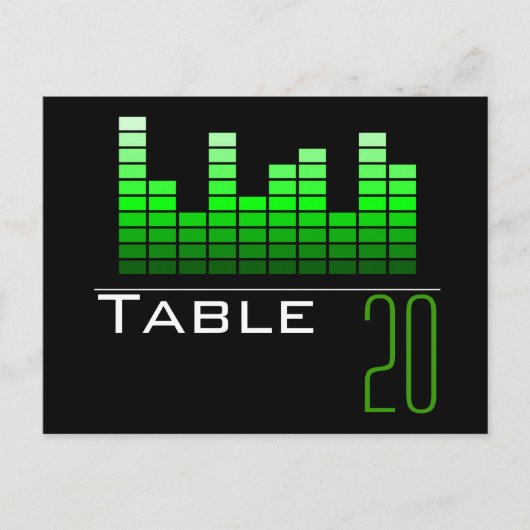 Briefkaart Groen Spectrum Analysator Table Number (Voorkant)