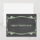 Briefkaart Groen Vlaams Chalkboard-tabelnummer (Voorkant / Achterkant)