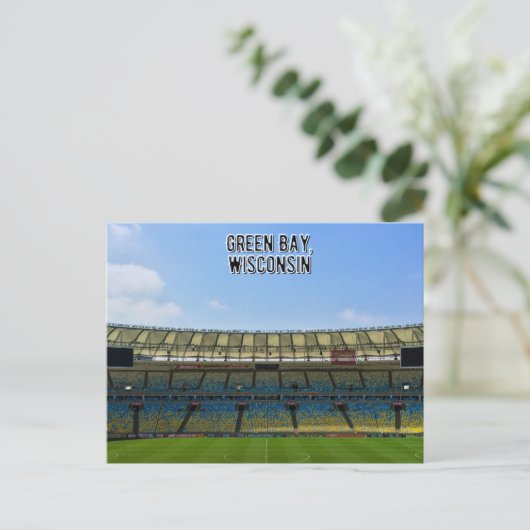 Briefkaart Groene Bay Wisconsin (Staand voorkant)
