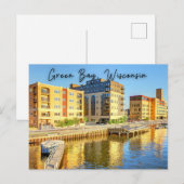 Briefkaart Groene Bay Wisconsin (Voorkant / Achterkant)