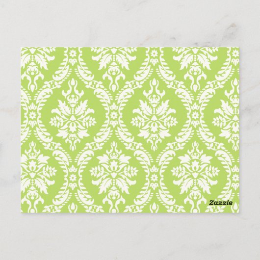 Briefkaart Groene Damastafel (Achterkant)