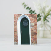 Briefkaart groene deur (Staand voorkant)
