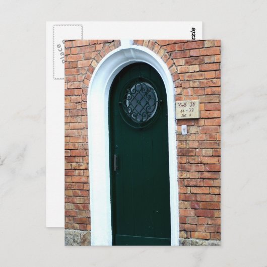 Briefkaart groene deur (Voorkant / Achterkant)