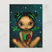 briefkaart "Groene Dragonling" (Voorkant)