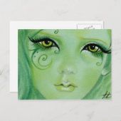 Briefkaart groene melkkoeien (Voorkant / Achterkant)