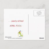Briefkaart Groene Monster April Fool's Day (Achterkant)