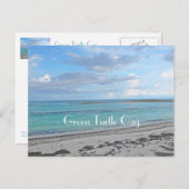 briefkaart "GROENE SCHILDPAD CAY / BAHAMA'S / ZEE, (Voorkant / Achterkant)