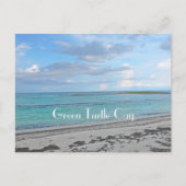 briefkaart "GROENE SCHILDPAD CAY / BAHAMA'S / ZEE, (Voorkant)