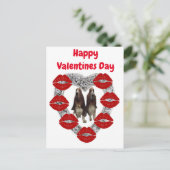 Briefkaart : groene valentijnsdag met bezittingen (Staand voorkant)