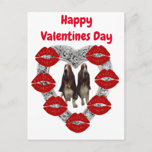 Briefkaart : groene valentijnsdag met bezittingen