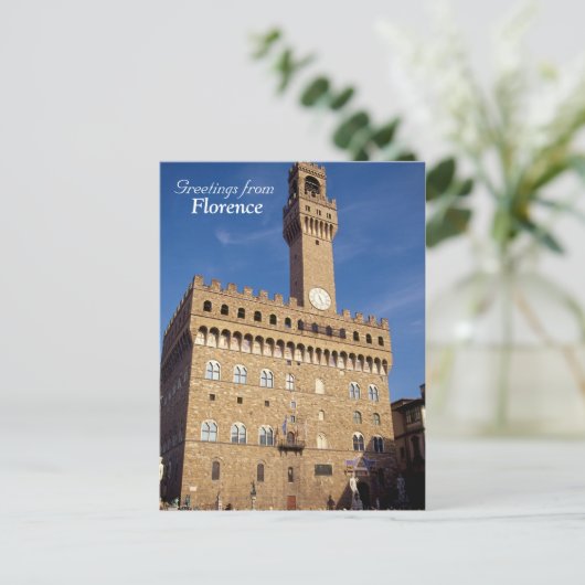 briefkaart "Groeten uit Florence" (Staand voorkant)