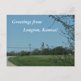 Briefkaart: Groeten uit Longton, Kansas. Briefkaart