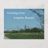 Briefkaart: Groeten uit Longton, Kansas. Briefkaart (Voorkant)