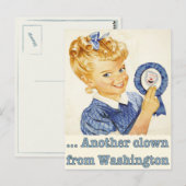 Briefkaart groeten van een politieke clown (Voorkant / Achterkant)