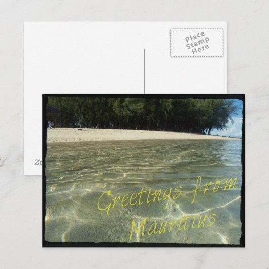 Briefkaart "Groeten van Mauritius" (Voorkant / Achterkant)