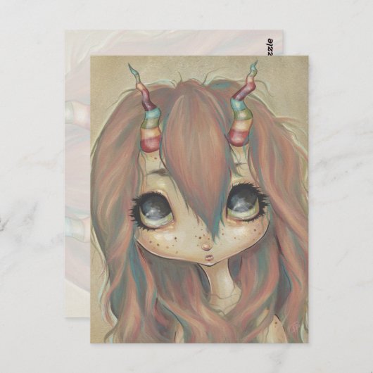 Briefkaart grote ogen (Voorkant / Achterkant)