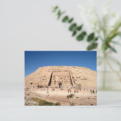 Briefkaart Grote tempel van Abu Simbel Aswan, Egyp (Staand voorkant)