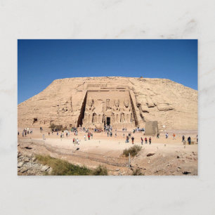 Briefkaart Grote tempel van Abu Simbel Aswan, Egyp