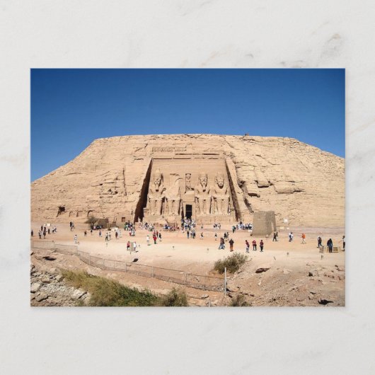 Briefkaart Grote tempel van Abu Simbel Aswan, Egyp (Voorkant)