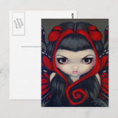 briefkaart "Grumpy Red Fairy" (Voorkant / Achterkant)