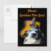 Briefkaart Guitar Dog (Voorkant / Achterkant)