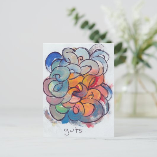 briefkaart "Guts" (Staand voorkant)