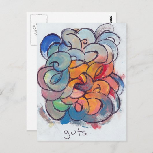 briefkaart "Guts" (Voorkant / Achterkant)