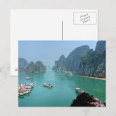 Briefkaart Ha Long Bay in Qukristng Ninh, Vietnam (Voorkant / Achterkant)