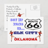 Briefkaart Haal uw pictogrammen op route 66 - weg  (Voorkant / Achterkant)