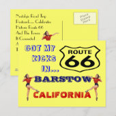 Briefkaart Haal uw pictogrammen op route 66 - weg  (Voorkant / Achterkant)